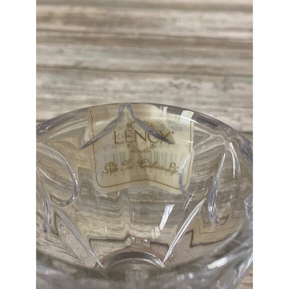 Lenox Crystal Mini Egg Trinket Boxes Set of 2 Diamonds & Pearls Made Germany - Picture 8 of 16